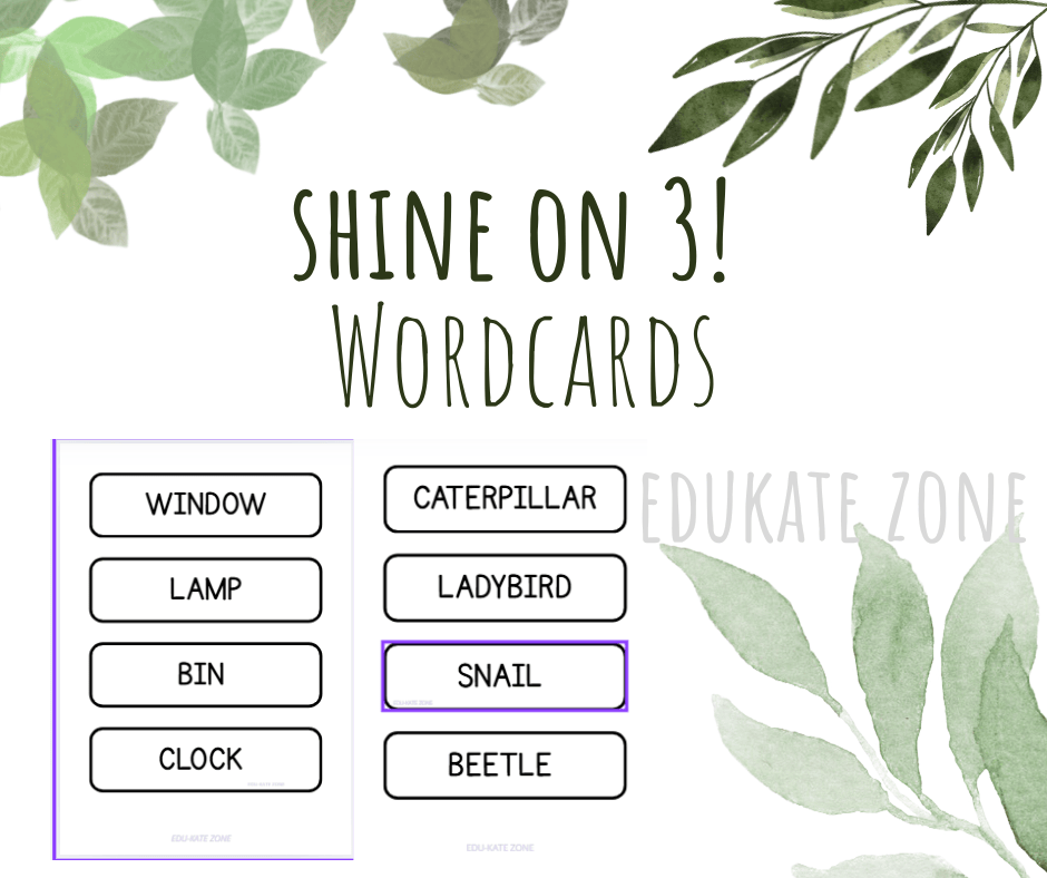 Shine on  3! - wordcards! 
